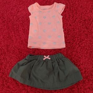 Outfit. Skirt and shirt.